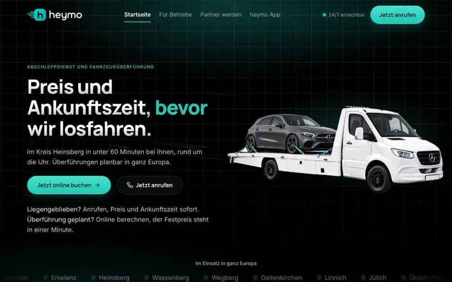 Kopfbereich von heymo.now mit Bewegung